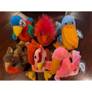 Birds of a Feather Beanie Baby Bundle – 6 Unique Retired TY Originals